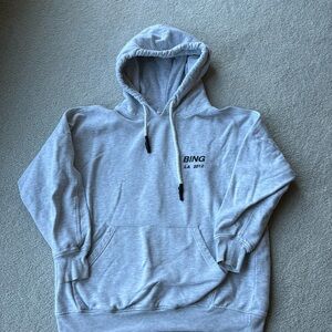 Anine Bing Grey Hooded Sweatshirt